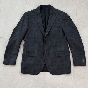 Lubiam Dark Gray Checkered Blazer
